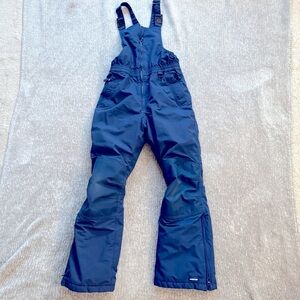 Lands’ End Kids Snow Bib Pants Navy Size 12 Insulated Waterproofed Unisex Ski
